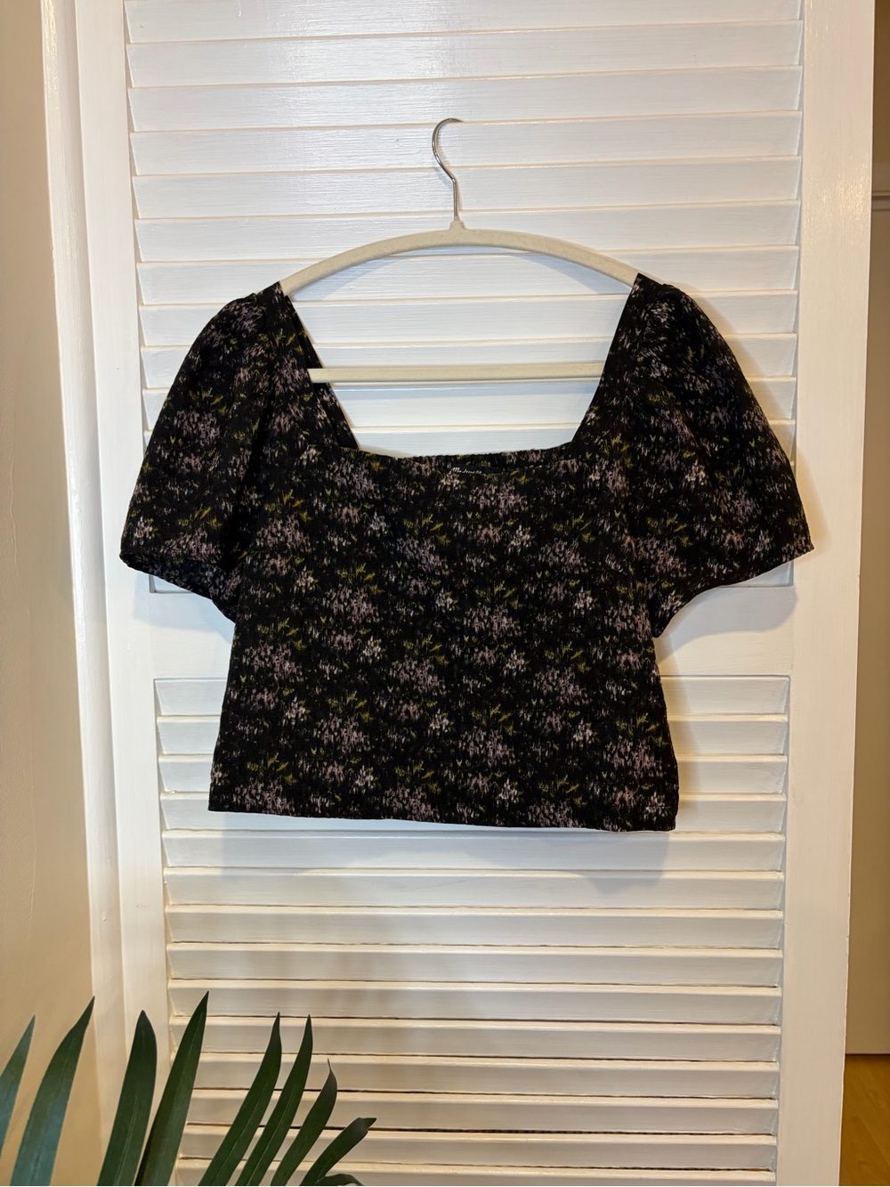 Madewell Square Neck Short Sleeve Top Size S Fall Colors Effortless